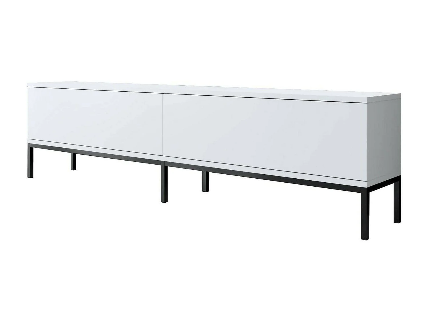 Dpetrell tv-meubel, woonkamer dressoir, laag tv-meubel, gemonteerd wandonderstel, 180x30h47 cm, zwart-wit