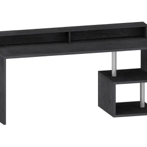 Dcheddir Bureau, Lineair Bureau met Opbergplanken, Multifunctioneel Bureau met Sopralzo, 180×92,5h60 cm, Leisteen