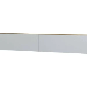 Dpirche tv-meubel, woonkamer dressoir, laag tv-meubel, uitgerust wandonderstel, 180x32h30 cm, eiken en wit