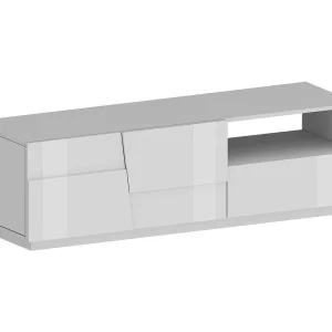 Dcoulibal tv-standaard, lage woonkamer met 2 deuren en 1 lade, tv-standaard, 150x44h46 cm, glanzend wit Dcoulibal tv-standaard, lage woonkamer met 2 deuren en 1 lade, tv-standaard, 150x44h46 cm, glanzend wit