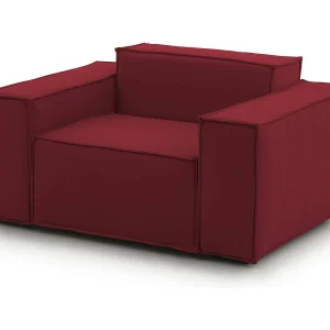 Dciurri fauteuil, Woonkamerfauteuil, 100% Made in Italy, Ontspannende fauteuil in gewatteerde stof, 140x95h70 cm, Rood Dciurri fauteuil, Woonkamerfauteuil, 100% Made in Italy, Ontspannende fauteuil in gewatteerde stof, 140x95h70 cm, Rood