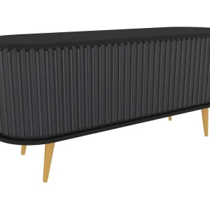 Desteve tv-houder, bijzitDag, lage tv-kast, wandstandaard, 140x43h64 cm, zwart en antraciet Desteve tv-houder, bijzitDag, lage tv-kast, wandstandaard, 140x43h64 cm, zwart en antraciet