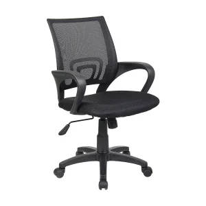 Dgell bureaustoel, Mesh bureaustoel met armleuningen, Ergonomische bureaustoel, 59x54h90/100 cm, Zwart Dgell bureaustoel, Mesh bureaustoel met armleuningen, Ergonomische bureaustoel, 59x54h90/100 cm, Zwart