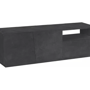 Dlandon TV-meubel, Laag woonkamerdressoir met 2 deuren, TV-meubelbasis, 100% Made in Italy, 150x43h46 cm, Leisteen Dlandon TV-meubel, Laag woonkamerdressoir met 2 deuren, TV-meubelbasis, 100% Made in Italy, 150x43h46 cm, Leisteen
