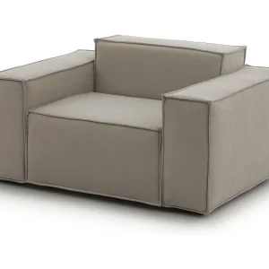 Dbrogn fauteuil, Woonkamerfauteuil, 100% Made in Italy, Ontspannende fauteuil in gewatteerde stof, 160x95h70 cm, Taupe Dbrogn fauteuil, Woonkamerfauteuil, 100% Made in Italy, Ontspannende fauteuil in gewatteerde stof, 160x95h70 cm, Taupe