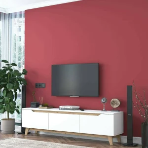 Dguidoli tv-standaard, woonkamermeubel, lage tv-meubel, wandstandaard, 180x35h49 cm, wit en walnoot Dguidoli tv-standaard, woonkamermeubel, lage tv-meubel, wandstandaard, 180x35h49 cm, wit en walnoot