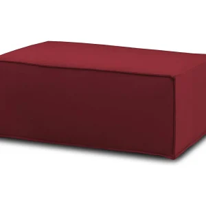 Dabdella Poef, Woonkamerpoef, 100% Made in Italy, Ontspannende fauteuil in gewatteerde stof, 100x70h43 cm, Rood Dabdella Poef, Woonkamerpoef, 100% Made in Italy, Ontspannende fauteuil in gewatteerde stof, 100x70h43 cm, Rood