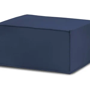 Dpancar Poef, Woonkamerpoef, 100% Made in Italy, Ontspannende fauteuil in gewatteerde stof, 80x70h43 cm, Blauw Dpancar Poef, Woonkamerpoef, 100% Made in Italy, Ontspannende fauteuil in gewatteerde stof, 80x70h43 cm, Blauw