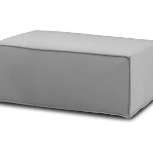 Dabdella Poef, Woonkamerpoef, 100% Made in Italy, Ontspannende fauteuil in gewatteerde stof, 100x70h43 cm, Grijs Dabdella Poef, Woonkamerpoef, 100% Made in Italy, Ontspannende fauteuil in gewatteerde stof, 100x70h43 cm, Grijs
