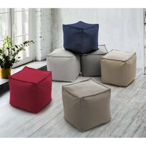 Dabbey poef, Multifunctionele poef, 100% Made in Italy, Relaxfauteuil in gewatteerde stof, 45x45h45 cm, Blauw Dabbey poef, Multifunctionele poef, 100% Made in Italy, Relaxfauteuil in gewatteerde stof, 45x45h45 cm, Blauw