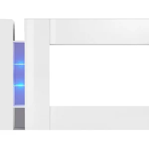 Dboudr wandsysteem, 4-deurs TV-meubel woonkamerset, Multifunctioneel woonkamermeubilair, 100% Made in Italy, 280x30x180 cm, Glanzend wit Dboudr wandsysteem, 4-deurs TV-meubel woonkamerset, Multifunctioneel woonkamermeubilair, 100% Made in Italy, 280x30x180 cm, Glanzend wit