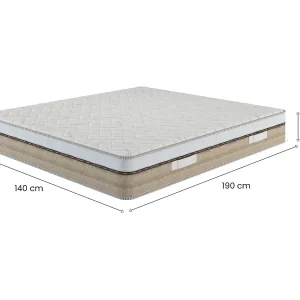 Dlonard dubbele matras, Hoogwaardige matras, Ergonomische matras, Pocketveringmatras, 100% Made in Italy, 140x190xh25 cm Dlonard dubbele matras, Hoogwaardige matras, Ergonomische matras, Pocketveringmatras, 100% Made in Italy, 140x190xh25 cm