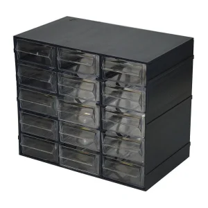 Dbaglier multifunctionele kledingkast met 2 deuren, kast voor kleine onderdelen, kast voor gereedschapscontainers, 100% Made in Italy, antraciet, 23x14h19 cm