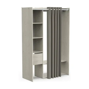 Dpayn grote kledingkast, Slaapkamermeubel, Inloopkast, Kledingkast, 119×50 h183 cm, Eiken Dpayn grote kledingkast, Slaapkamermeubel, Inloopkast, Kledingkast, 119×50 h183 cm, Eiken