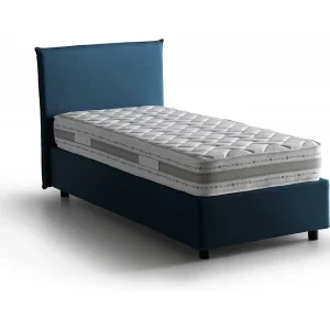 Daugell eenpersoonsbed, Opbergbed met stoffen bekleding, 100% Made in Italy, Zijopening, inclusief matras van 80×190 cm, Blauw Daugell eenpersoonsbed, Opbergbed met stoffen bekleding, 100% Made in Italy, Zijopening, inclusief matras van 80×190 cm, Blauw