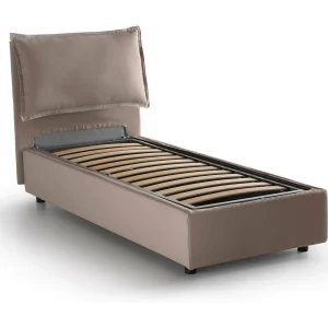 Dmosco eenpersoonsbed, Opbergbed met stoffen bekleding, 100% Made in Italy, Opening aan de voorzijde, geschikt voor matras 80×190 cm, Taupe Dmosco eenpersoonsbed, Opbergbed met stoffen bekleding, 100% Made in Italy, Opening aan de voorzijde, geschikt voor matras 80×190 cm, Taupe