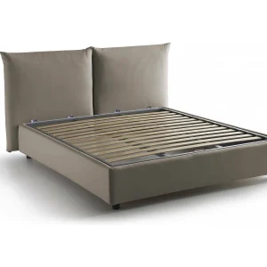 Dmlaka tweepersoonsbed, Opbergbed met stoffen bekleding, 100% Made in Italy, Opening aan de voorzijde, geschikt voor matras 160×190 cm, Taupe Dmlaka tweepersoonsbed, Opbergbed met stoffen bekleding, 100% Made in Italy, Opening aan de voorzijde, geschikt voor matras 160×190 cm, Taupe