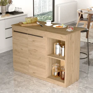 "Siven" Houten Keukentafel – Bruin – Trendy Design – 120 x 60 x 88 cm
