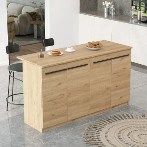 "Lark" Houten Keukentafel – Bruin – 160 x 60 x 90 cm – Elegant Design – Ideaal voor Keuken of Eetkamer "Lark" Houten Keukentafel – Bruin – 160 x 60 x 90 cm – Elegant Design – Ideaal voor Keuken of Eetkamer