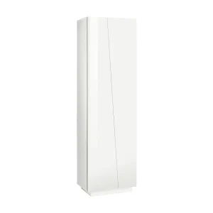 Dheft multifunctionele kledingkast, Schoenenrek met 2 deuren en 5 planken, Multifunctionele kast, 100% Made in Italy, 60x38h200 cm, Glanzend wit