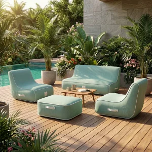 Coco Lounge Opblaasbare tuinloungeset Soge zeegroen