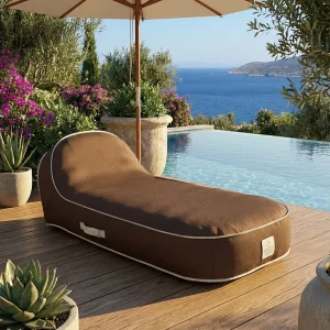 Coco Lounge Opblaasbaar tuinligbed PALMA Moka sfeer chocolade