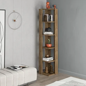 "Nati" Houten Boekenkast – Bruin – 5 Planken – Modern Design – Praktisch en Stijlvol "Nati" Houten Boekenkast – Bruin – 5 Planken – Modern Design – Praktisch en Stijlvol