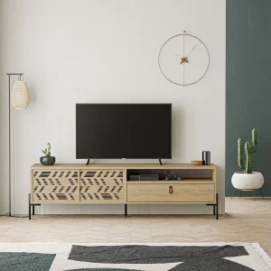 "Dionysos" Beige Houten TV-meubel – Modern Ontwerp – 170 x 45 x 48 cm – Elegante Afwerking "Dionysos" Beige Houten TV-meubel – Modern Ontwerp – 170 x 45 x 48 cm – Elegante Afwerking