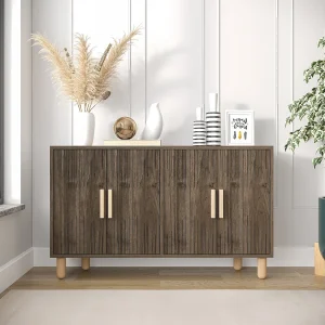 Moderne Bruin Houten Buffet "Roger" – 120 x 30 x 74 cm – Elegant Design Moderne Bruin Houten Buffet "Roger" – 120 x 30 x 74 cm – Elegant Design