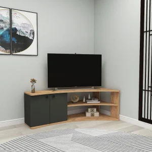 Moderne Bruin Houten TV-standaard "Termera" – 135 x 67 x 48 cm – Elegant Ontwerp en Praktisch