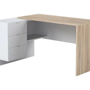 Dmora Bureau Greensboro 108x145x73cm Wit Modulair Hoekstuk, een Plank Dmora Bureau Greensboro 108x145x73cm Wit Modulair Hoekstuk, een Plank