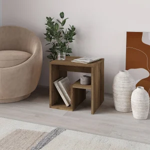 Moderne houten bijzettafel "Bon" Hitit kleur 40 x 35 x 40 cm – Elegant ontwerp