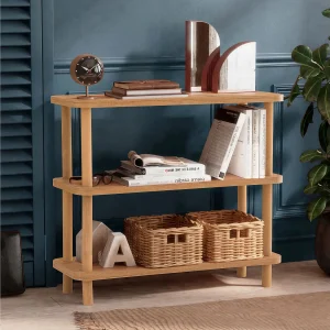 Moderne Bruin Houten Boekenkast "Step" – 3 Planken – 80 x 28 x 75 cm