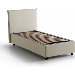 Talamo Italia Eenpersoonsbed Bruna Beige Aftrekbaar Opbergruimte, Matrass 80×190 cm Made in Italy Talamo Italia Eenpersoonsbed Bruna Beige Aftrekbaar Opbergruimte, Matrass 80×190 cm Made in Italy