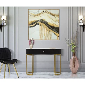 Console Tafel VKH614, Zwart, 100x43x74 cm, Kendra Home Console Tafel VKH614, Zwart, 100x43x74 cm, Kendra Home