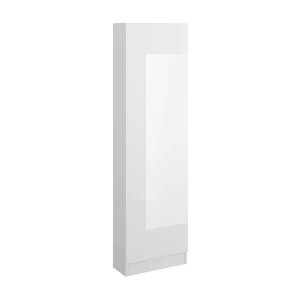 Dpagani schoenenrek, Ruimtebesparend entree schoenenrek, Schoenenkast met 1 spiegeldeur, 50x27h186 cm, Wit Dpagani schoenenrek, Ruimtebesparend entree schoenenrek, Schoenenkast met 1 spiegeldeur, 50x27h186 cm, Wit