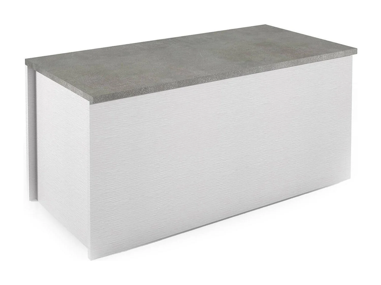 Dmora Kist Miltonia 45x90x45h cm Wit Soft Close Draagkracht 40 kg, Nobelhout Structuur Made in Italy