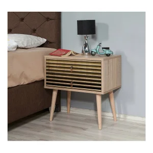 Dfior nachtkastjeZiek, Low Comò, Nachtkastje, Bedplank, 60x40h61 cm, Eiken