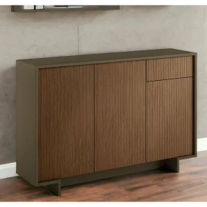 Dbakayok dressoir, Woonkamer, Woonkamerbuffet met 3 deuren en 1 lade, 100% Made in Italy, 134x35h87 cm, Bruin en Walnoot Dbakayok dressoir, Woonkamer, Woonkamerbuffet met 3 deuren en 1 lade, 100% Made in Italy, 134x35h87 cm, Bruin en Walnoot