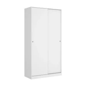 Dfurla Kledingkast, Kledinghanger voor slaapkamer, Kledingkast met 2 schuifdeuren, 100x50h204 cm, Wit Dfurla Kledingkast, Kledinghanger voor slaapkamer, Kledingkast met 2 schuifdeuren, 100x50h204 cm, Wit