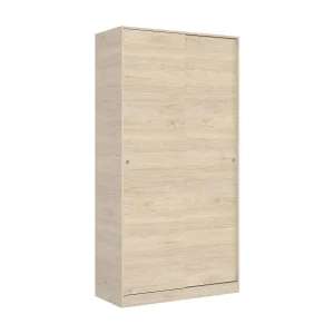 Dfurla kledingkast, Kledinghanger voor slaapkamer, Kledingkast met 2 schuifdeuren, 100x50h204 cm, Eiken Dfurla kledingkast, Kledinghanger voor slaapkamer, Kledingkast met 2 schuifdeuren, 100x50h204 cm, Eiken