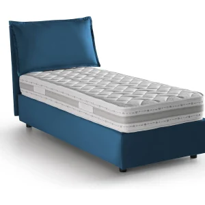Daugust eenpersoonsbed, Opbergbed met stoffen bekleding, 100% Made in Italy, Opening aan de voorkant, inclusief matras van 80×190 cm, Blauw Daugust eenpersoonsbed, Opbergbed met stoffen bekleding, 100% Made in Italy, Opening aan de voorkant, inclusief matras van 80×190 cm, Blauw