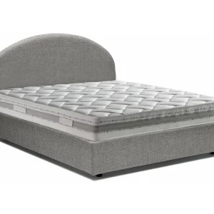 Dadamol tweepersoonsbed, Opbergbed met stoffen bekleding, 100% Made in Italy, Opening aan de voorkant, inclusief matras van 160×200 cm, Grijs