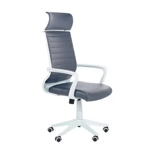 Bureaustoel kunstleer grijs LEADER