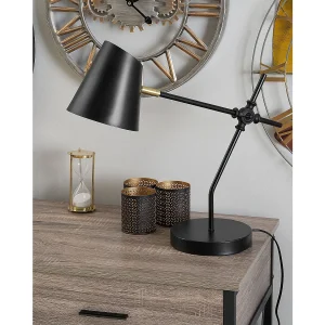 Bureaulamp HORTON Verstelbaar Metaal Zwart Bureaulamp HORTON Verstelbaar Metaal Zwart