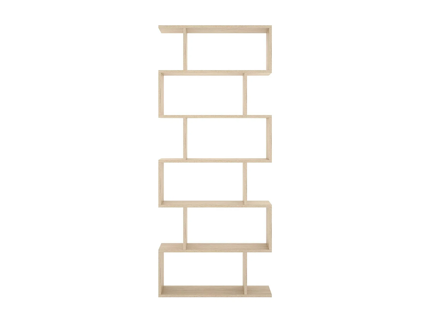 Dmora Boekenrek Misma 25x80x190h cm Bruin 5 Planken Wandmontage, Verticale Bibliotheekstructuur