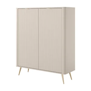 Commode: 2 deuren, beige, 113,2 x 38 x 134,1 cm Commode: 2 deuren, beige, 113,2 x 38 x 134,1 cm
