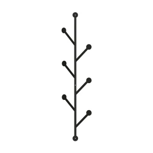 Dpasin kapstok, kapstok, multifunctionele kapstok, wandkleerhanger, 22x5h94 cm, zwart Dpasin kapstok, kapstok, multifunctionele kapstok, wandkleerhanger, 22x5h94 cm, zwart