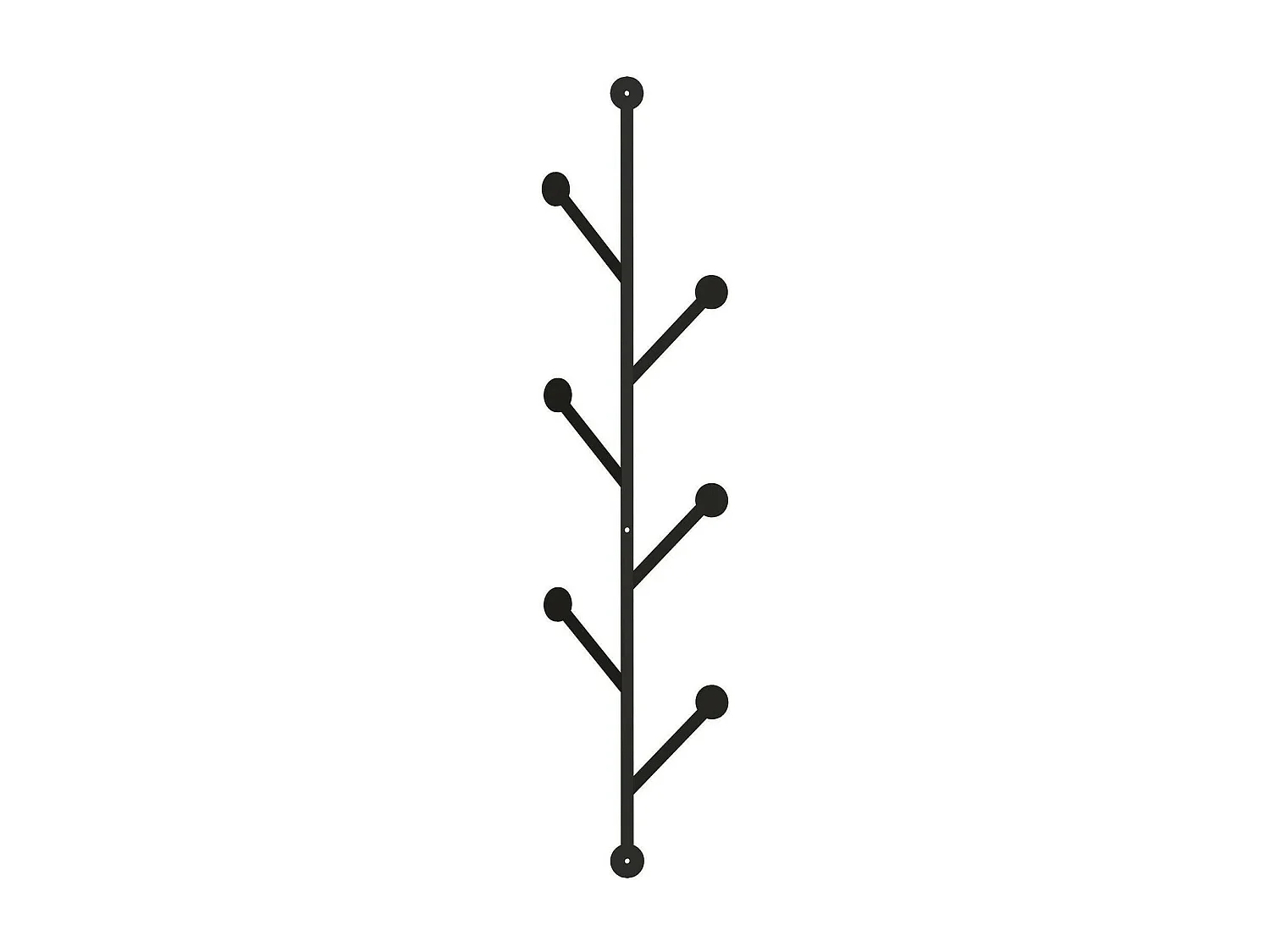 Dpasin kapstok, kapstok, multifunctionele kapstok, wandkleerhanger, 22x5h94 cm, zwart