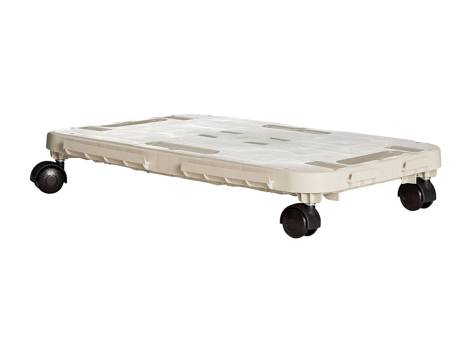 Dbolchin-voet met wielen, multifunctionele wagen, verplaatsbaar object, 100% Made in Italy, 48x29h8 cm, Beige
